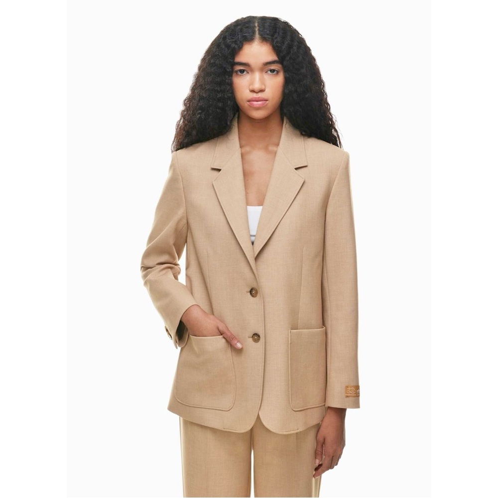 nwot Wilfred Content blazer xl Heather gold camel? (re)ssential fabric